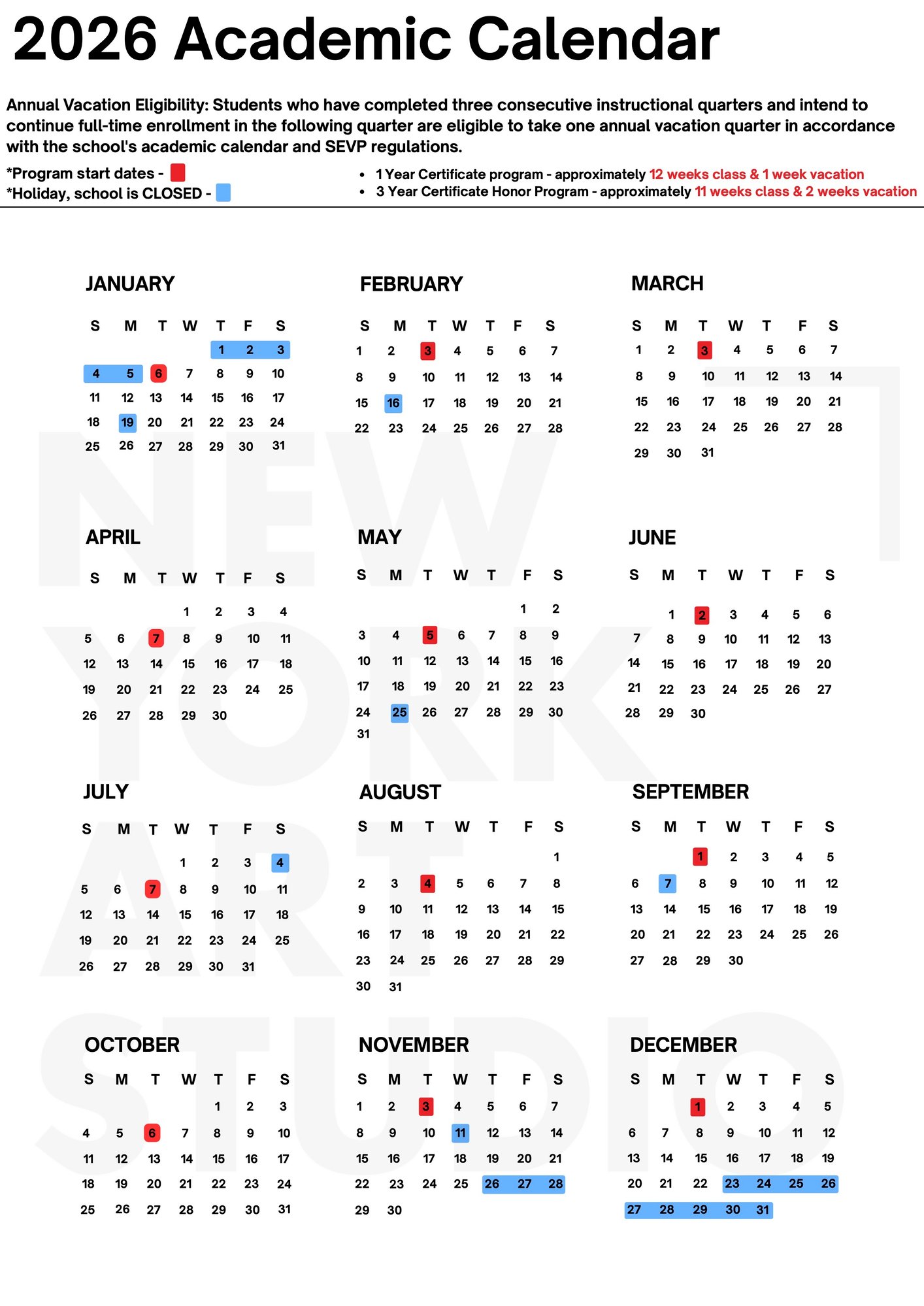 2026 School Calendar 2026 School Calendar