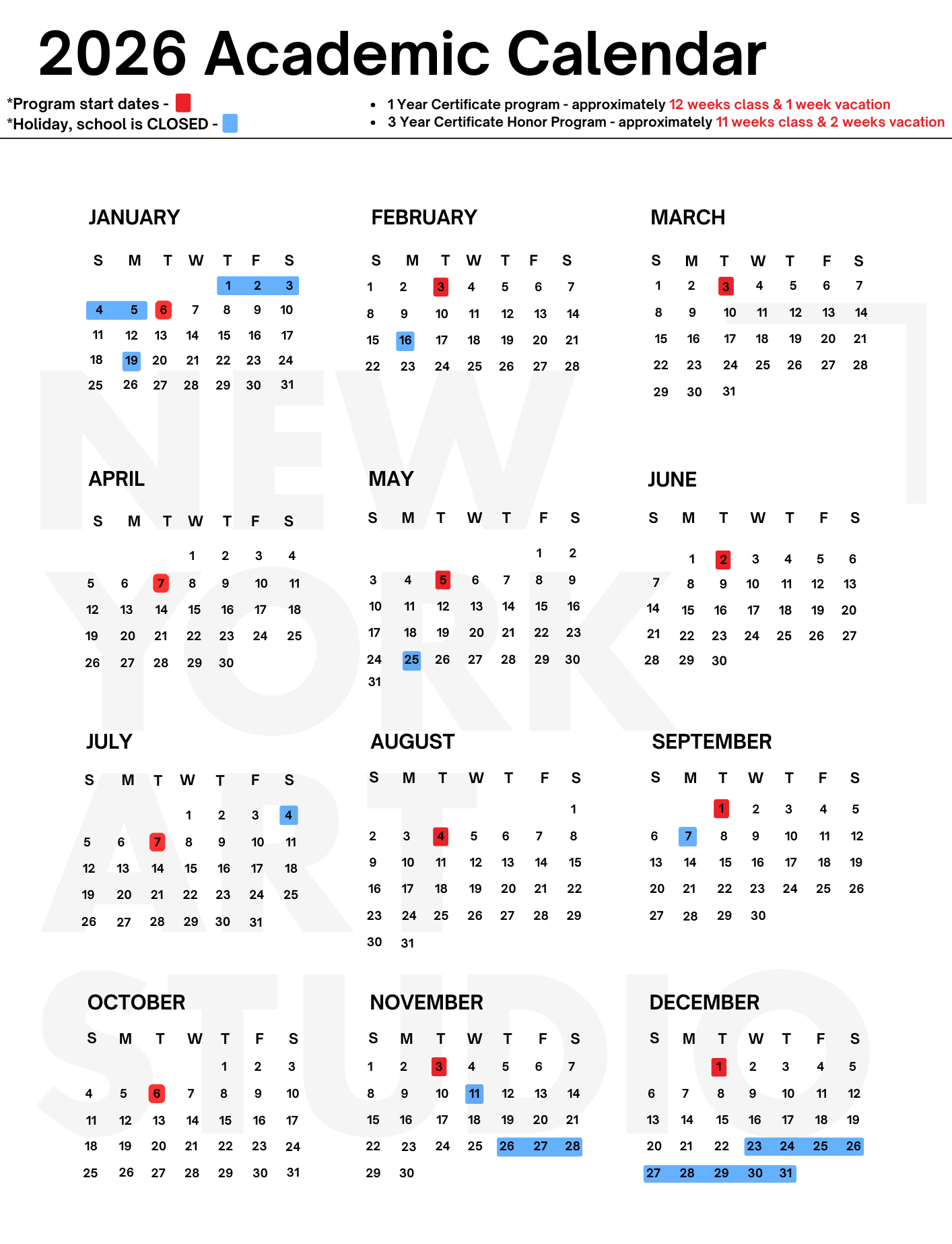 NY Art Studio -2026 Start Dates (1)