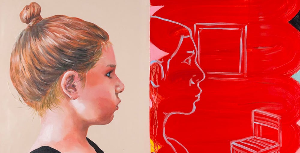 Students participating in online portfolio preparation class guided by NYC art instructors