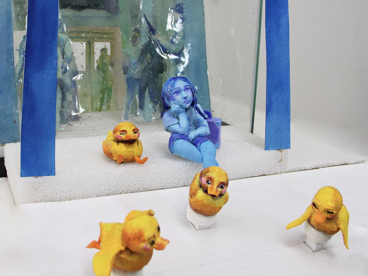 Student sculpture project created for art competitions and portfolio development at New York Art Studio
