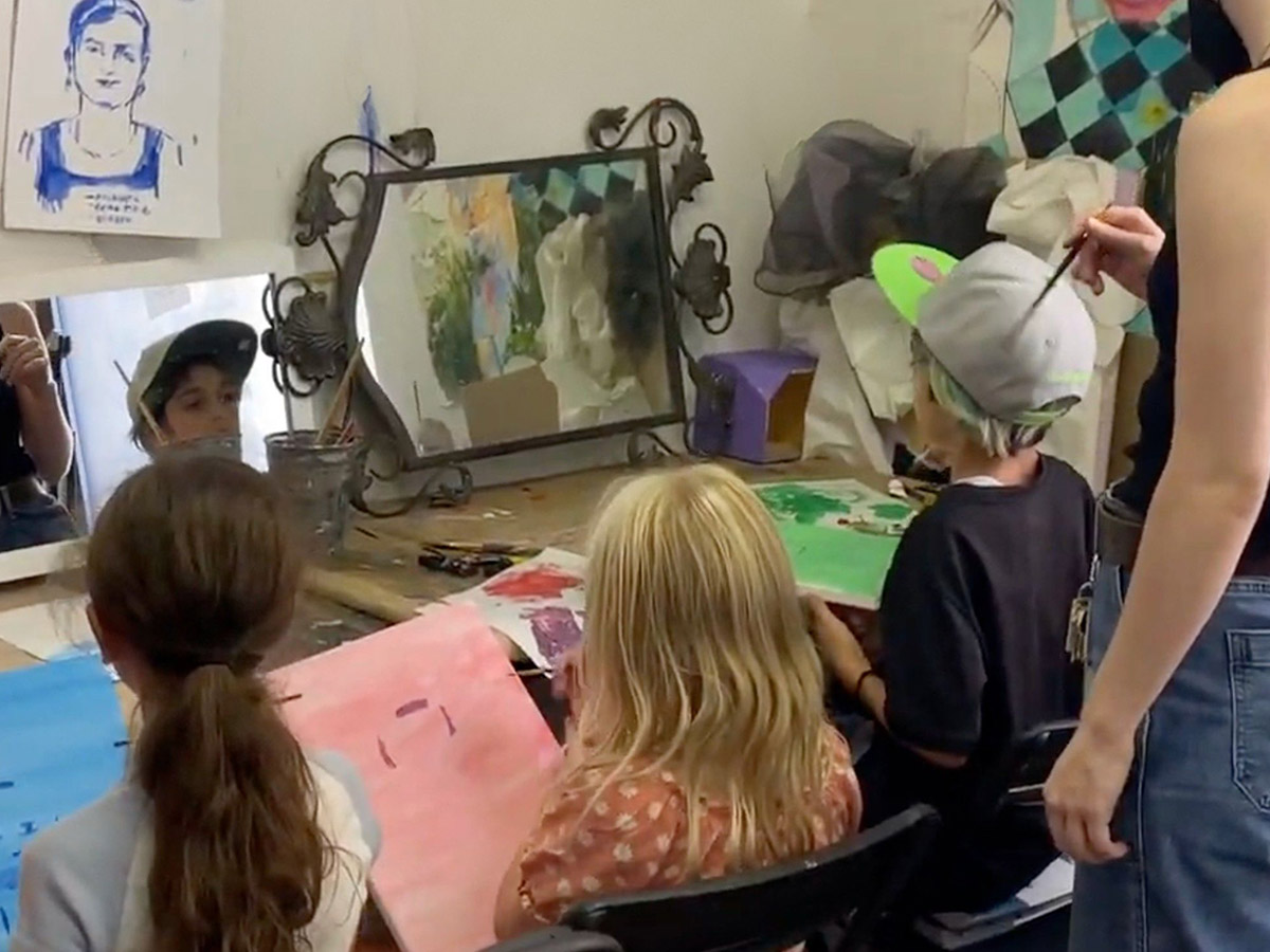 Kids participating in a group art activity with hands-on creative projects in New York