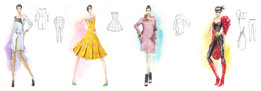 College Art Portfolio Fashion Design Illustration Example